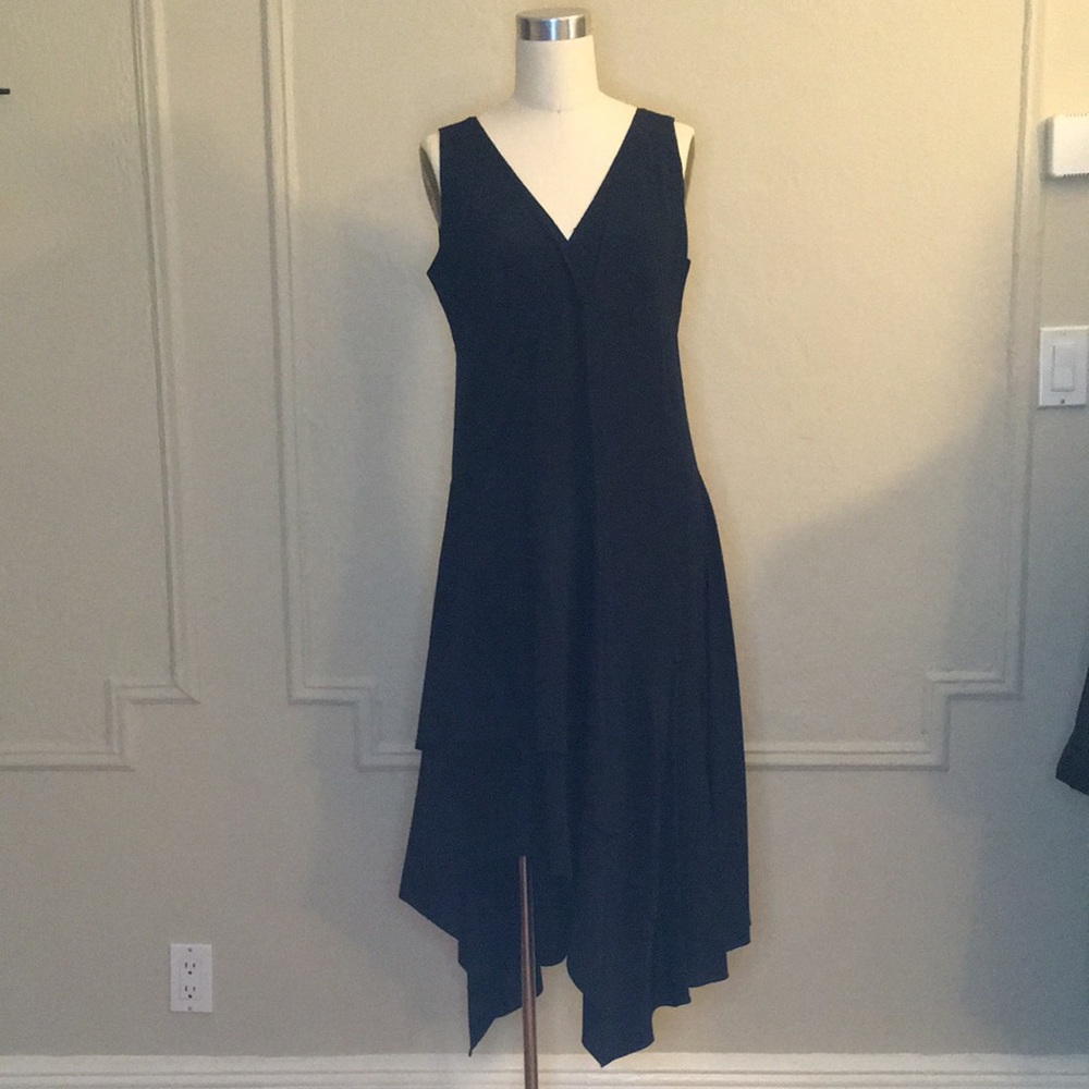 DKNY gorgeous silk blend asymmetrical dress